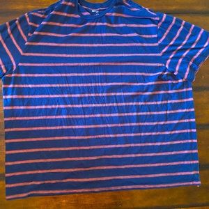 Navy & Red Stripe Tee 4XL